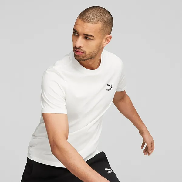 Áo Thun Nam Puma Classics Small Logo Tee T-shirt 53558702 Màu Trắng Size XL - Thời trang - Vua Hàng Hiệu