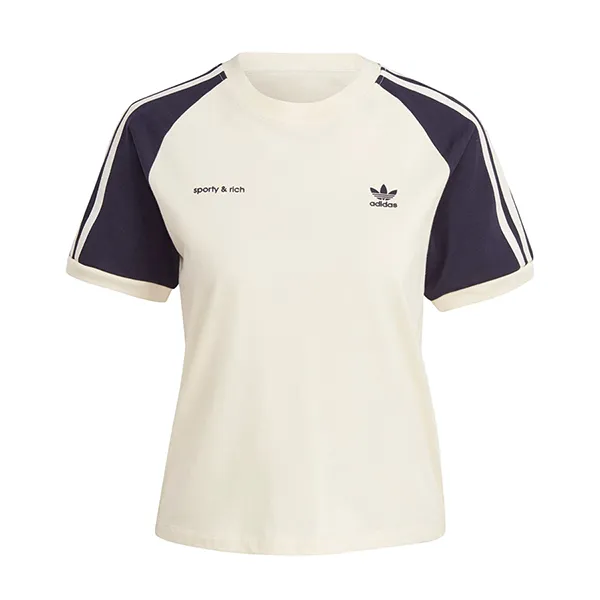 Áo Thun Nữ Adidas Sporty & Rich Tee Tshirt IN5251 Màu Kem
