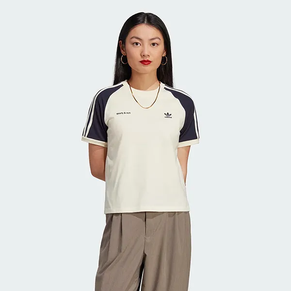 Áo Thun Nữ Adidas Sporty & Rich Tee Tshirt IN5251 Màu Kem