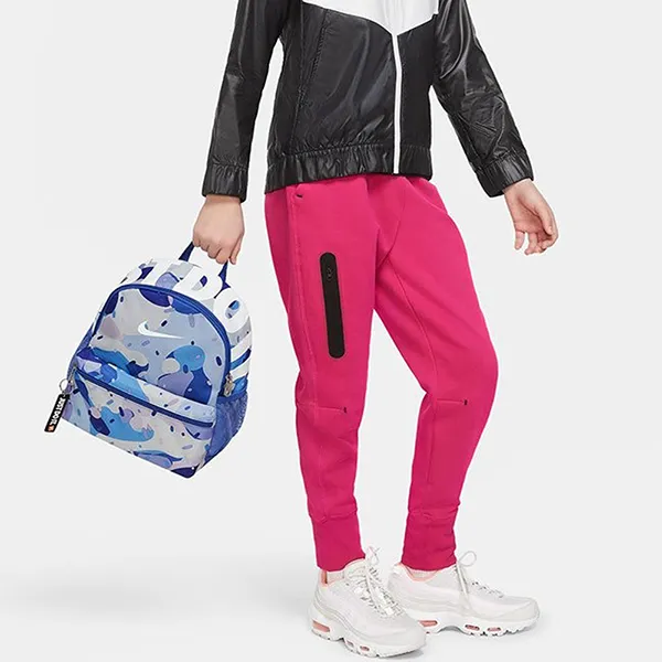 Balo Trẻ Em Nike Brasilia Just Do It Printed Mini Backpack Màu Xanh Blue Phối Màu