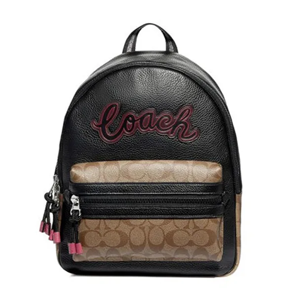 Balo Nữ Coach Vale With Signature Canvas Detail Backpack F76747 Màu Nâu Đen - Túi xách - Vua Hàng Hiệu