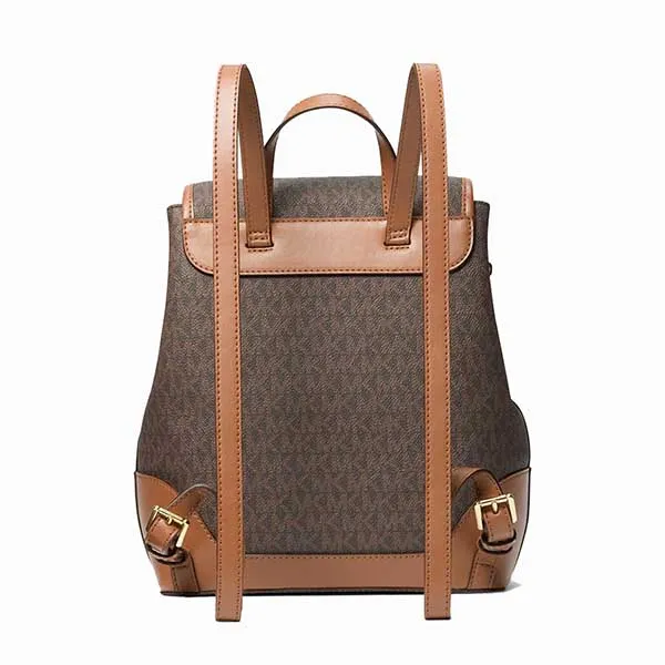 Balo Nữ Michael Kors MK Harrison Medium Logo Backpack 30S3G8HB2B Màu Nâu Đen - Túi xách - Vua Hàng Hiệu