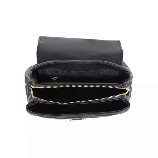 Balo Nữ Michael Kors MK Serena MD Quilted Leather Flap Backpack In Black Màu Đen - Túi xách - Vua Hàng Hiệu