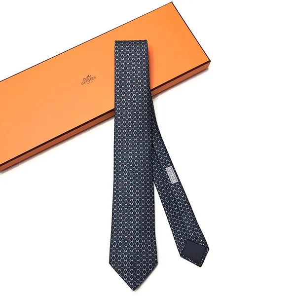 Cà Vạt Nam Hermès Anthracite Gris Bleu Màu Xanh Navy - Thời trang - Vua Hàng Hiệu