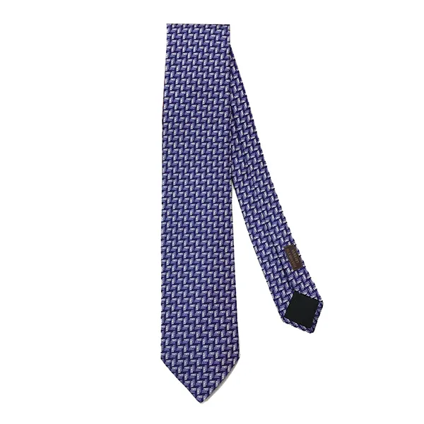 Cà Vạt Nam Hermès Cravate Violet Mauve Blanc Màu Xanh
