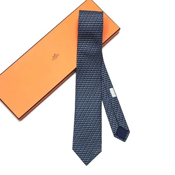 Cà Vạt Nam Hermès Marine Ciel Màu Xám Đen - Thời trang - Vua Hàng Hiệu