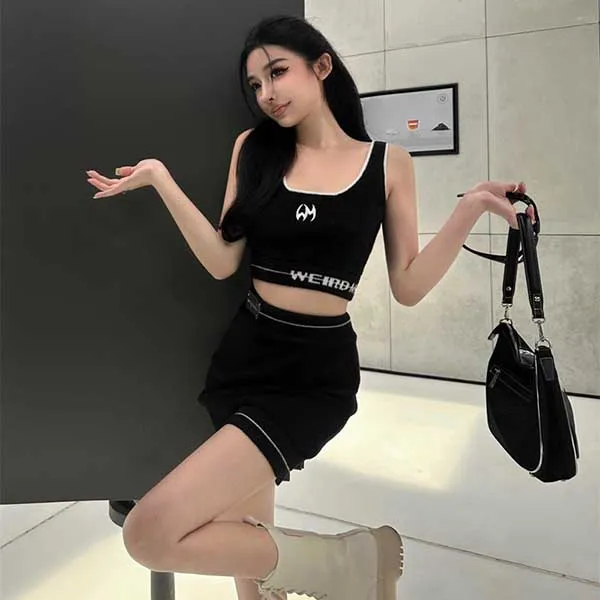 Chân Váy Nữ Weird Market Basic Knit Dress Moonless Night Màu Đen Size S