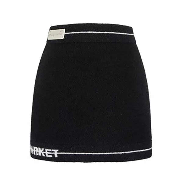 Chân Váy Nữ Weird Market Basic Knit Dress Moonless Night Màu Đen Size S