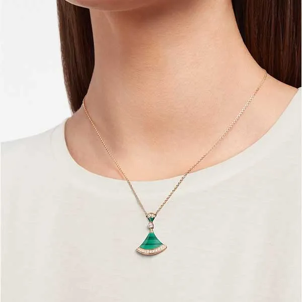 Dây Chuyền Nữ Jewery Luxury Divas’ Dream Necklace Gold Green 358127 Màu Xanh/Vàng Vàng - Trang sức - Vua Hàng Hiệu