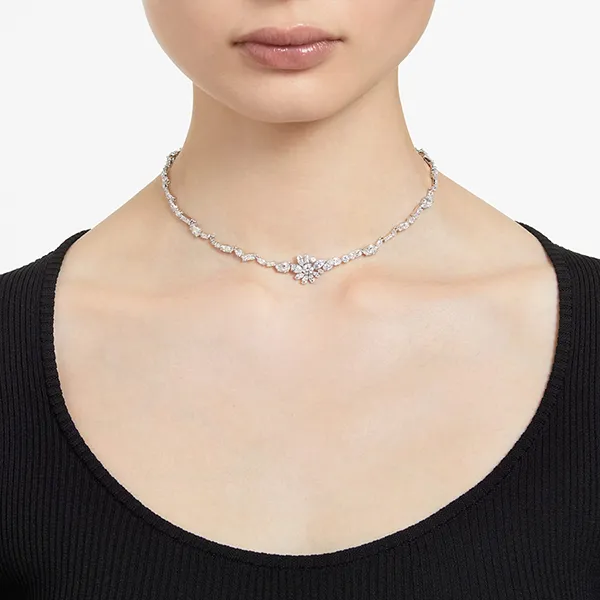 Dây Chuyền Nữ Swarovski Gema Necklace 5644666 Màu Trắng