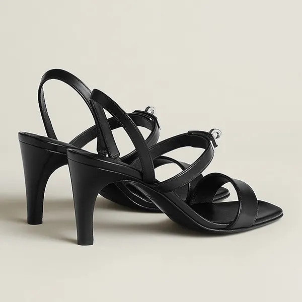 Dép Cao Gót Hermès Glamour 75 Sandal H231060ZV02355 Màu Đen Size 36