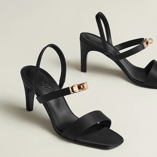 Dép Cao Gót Hermès Glamour 75 Sandal H232133ZV02370 Màu Đen Size 35 - Dép - Vua Hàng Hiệu