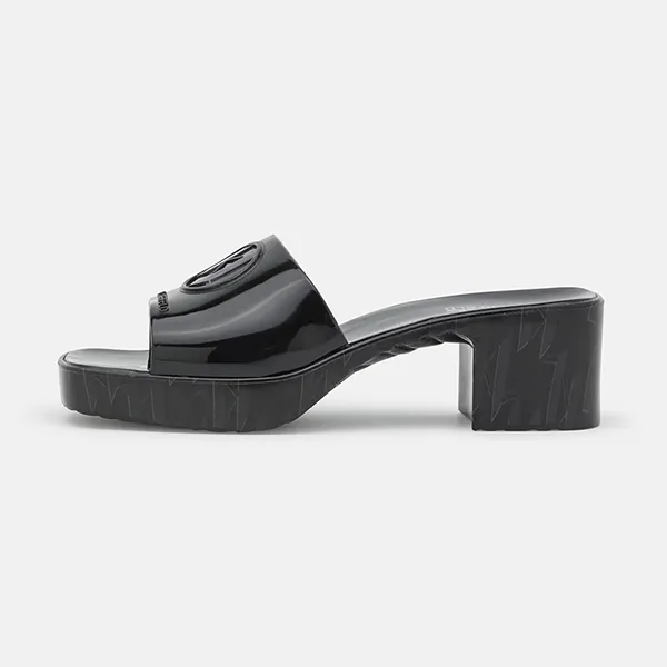 Dép Cao Gót Nữ Karl Lagerfeld Jelly Blok Heel Monogram Slide K4811A099-Q11 Màu Đen Size 35