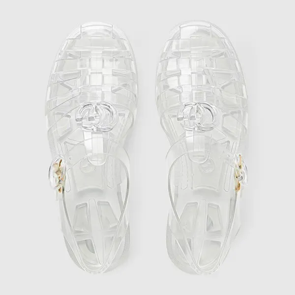 Dép Gucci With Double G Transparent Rubber Sandal Màu Trong Suốt Size 40 - Dép - Vua Hàng Hiệu
