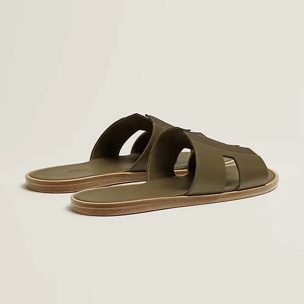 Dép Hermès Izmir Sandal Màu Xanh Nâu