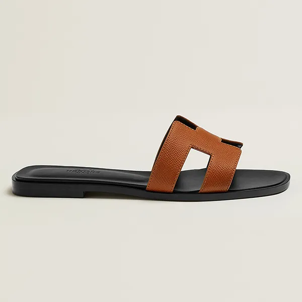 Dép Nữ Hermès Oran Sandal Naturel Màu Nâu Đen Size 35 - Dép - Vua Hàng Hiệu