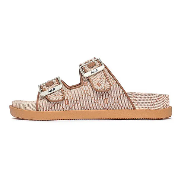 Dép MLB Double Slide Jacquard Diamond Monogram Boston Red Sox 3ALPCTM33-43BGS Màu Beige Size 240 - Dép - Vua Hàng Hiệu