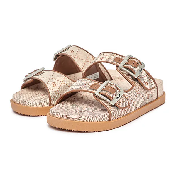 Dép MLB Double Slide Jacquard Diamond Monogram Boston Red Sox 3ALPCTM33-43BGS Màu Beige Size 240 - Dép - Vua Hàng Hiệu