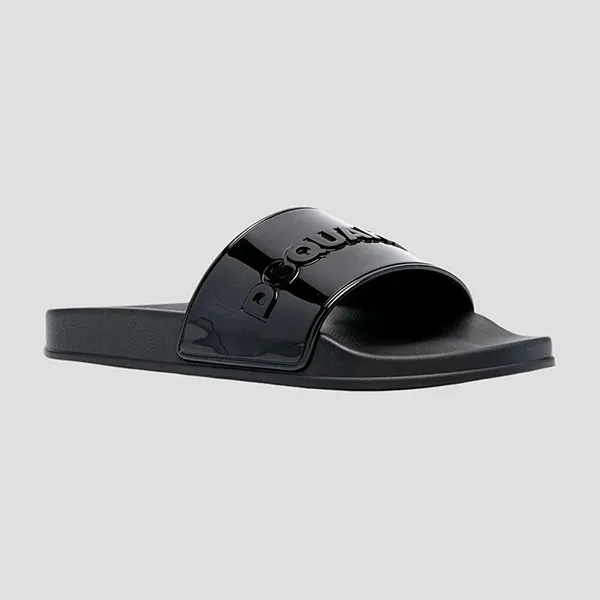 Dép Nam Dsquared2 Black Embossed Logo FFM002317206393M436 Màu Đen
