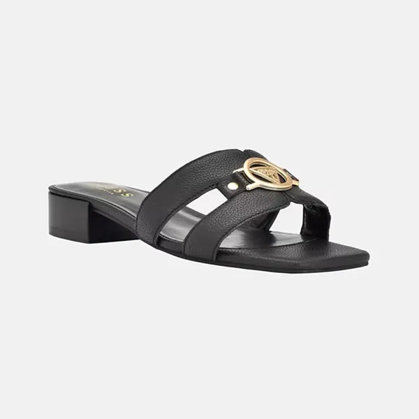 Dép Nữ Guess Tasks H-Band Logo Flat Sandals Màu Đen - Dép - Vua Hàng Hiệu