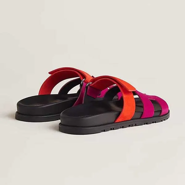 Dép Nữ Hermès Chypre Sandal Màu Hồng Cam