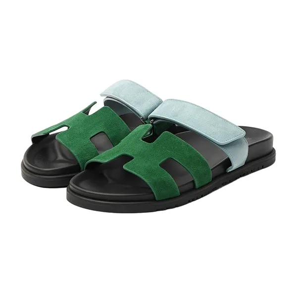 Dép Nữ Hermès Chypre Sandal Màu Xanh Green Size 34.5 - Dép - Vua Hàng Hiệu