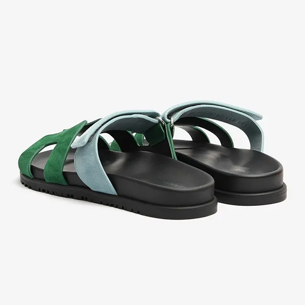 Dép Nữ Hermès Chypre Sandal Màu Xanh Green Size 34.5 - Dép - Vua Hàng Hiệu