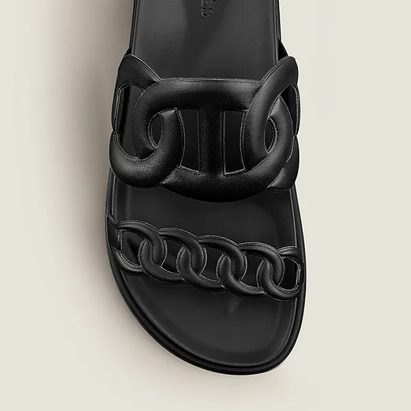 Dép Nữ Hermès Extra Sandal Noir Màu Đen Size 37.5 - Dép - Vua Hàng Hiệu