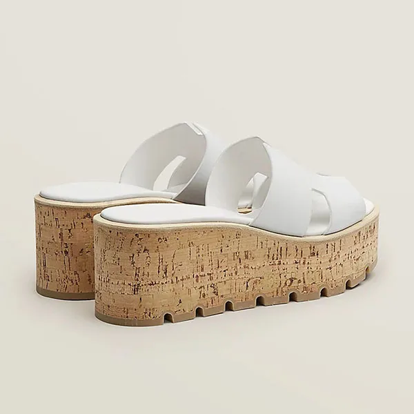 Dép Nữ Hermès Eze 30 Sandal Màu Trắng Size 39 - Dép - Vua Hàng Hiệu