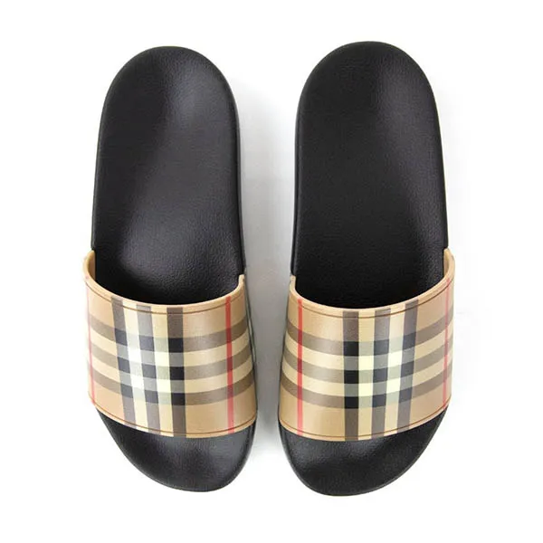 Dép Quai Ngang Burberry Vintage Check Slides Kẻ Phối Màu Size 44 - Dép - Vua Hàng Hiệu