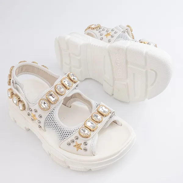 Dép Sandal Nữ Gucci Crystal In White Màu Trắng - Dép - Vua Hàng Hiệu