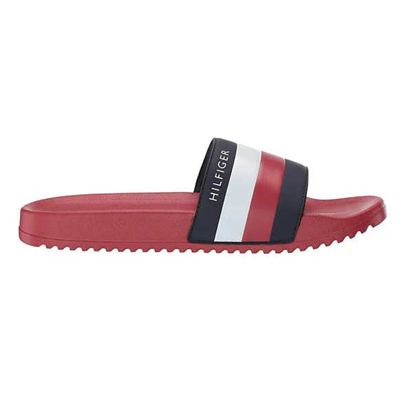 Dép Tommy Hilfiger Casual Designer Striped Slippers Rozi Slide Phối Màu Size 40.5