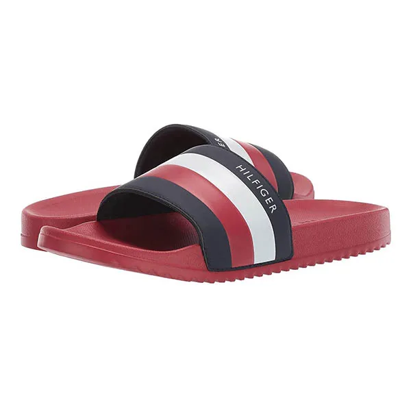 Dép Tommy Hilfiger Casual Designer Striped Slippers Rozi Slide Phối Màu Size 40.5