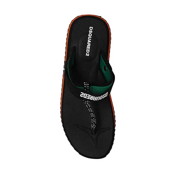 Dép Xỏ Ngón Nam Dsquared2 Black Flip-Flops With Logo FSM0064 16501805-M415 Màu Đen Xanh