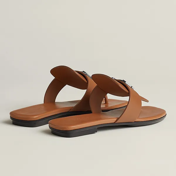 Dép Xỏ Ngón Nữ Hermès Galerie Sandal Naturel Màu Nâu Size 35.5 - Dép - Vua Hàng Hiệu