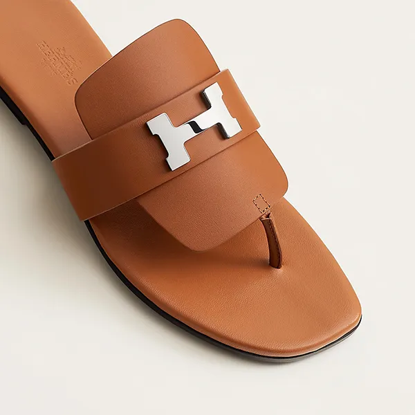 Dép Xỏ Ngón Nữ Hermès Galerie Sandal Naturel Màu Nâu Size 35.5 - Dép - Vua Hàng Hiệu
