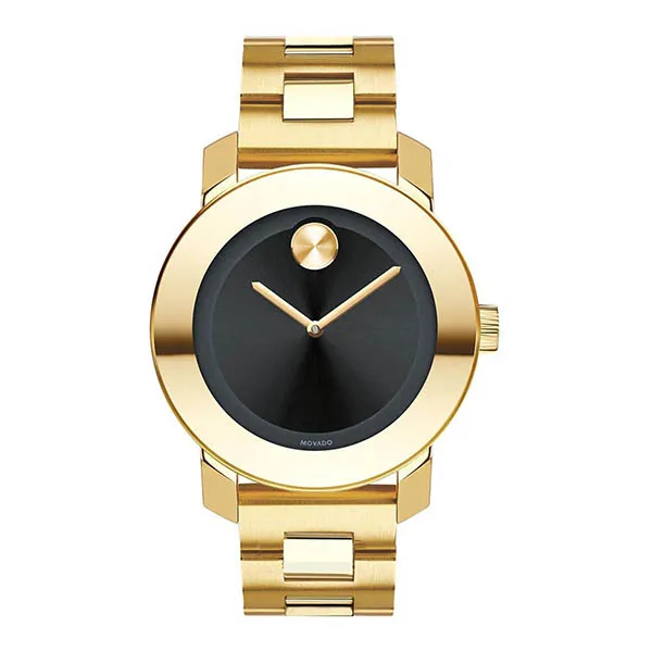 Đồng Hồ Unisex Movado Bold Gold Tone Black Dial 3600397 Màu Vàng Đen