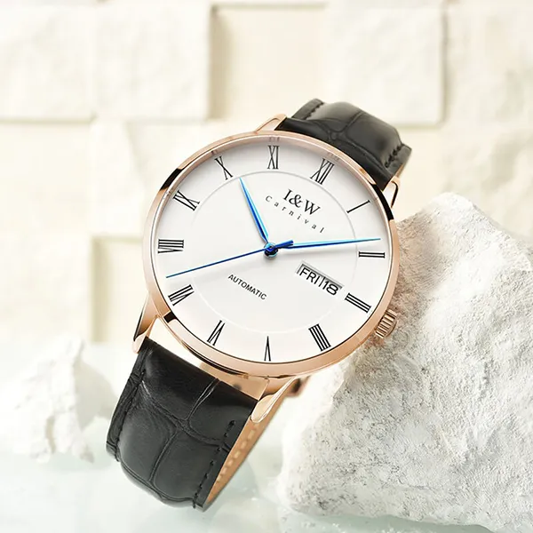 Đồng Hồ Nam I&W Carnival 8861G2 Màu Đen Trắng