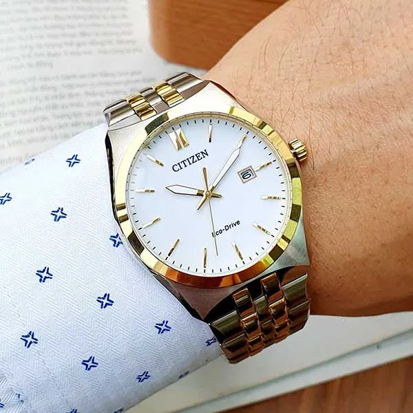 Đồng Hồ Nam Citizen Eco-Drive BM7334-58B Màu Demi (Trắng – Vàng) - Đồng hồ - Vua Hàng Hiệu