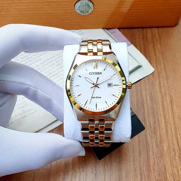 Đồng Hồ Nam Citizen Eco-Drive BM7334-58B Màu Demi (Trắng – Vàng) - Đồng hồ - Vua Hàng Hiệu