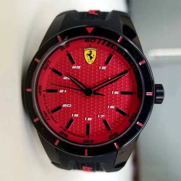 Đồng Hồ Nam Ferrari Men's 0830248 Redrev Analog Display Màu Đen Đỏ - Đồng hồ - Vua Hàng Hiệu