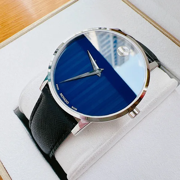Đồng Hồ Nam Movado Museum 0607197 Màu Xanh Navy Đen