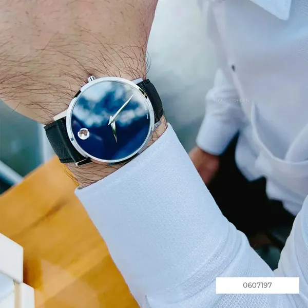 Đồng Hồ Nam Movado Museum 0607197 Màu Xanh Navy Đen