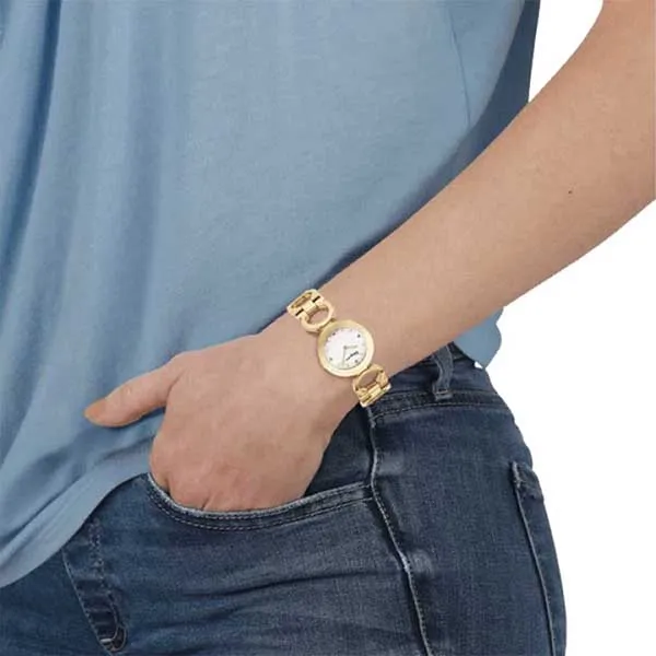 Đồng Hồ Nữ Salvatore Ferragamo Gancino Bracelet SFYA00321 28mm Màu Trắng Vàng - Đồng hồ - Vua Hàng Hiệu