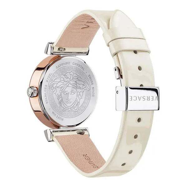 Đồng Hồ Nữ Versace Ladies Watch Wristwatch Leather Meander VELW00120 Màu Trắng - Đồng hồ - Vua Hàng Hiệu