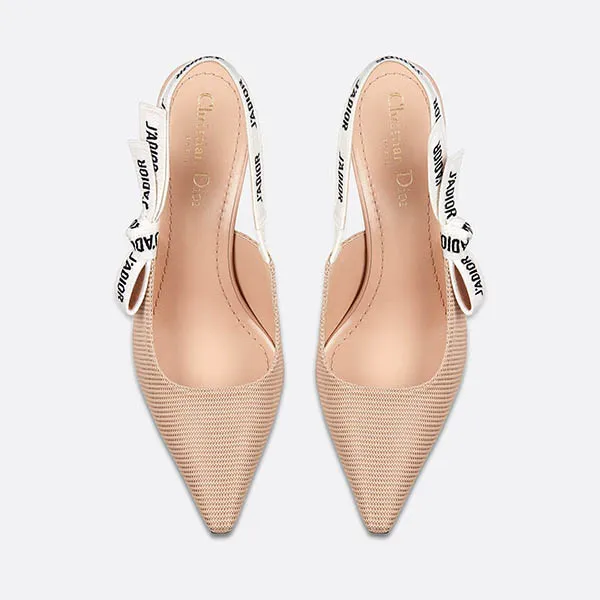 Giày Cao Gót Nữ Dior J’adior Slingback Pump Nude KDC200TFL-S21U Màu Nude - Giày - Vua Hàng Hiệu