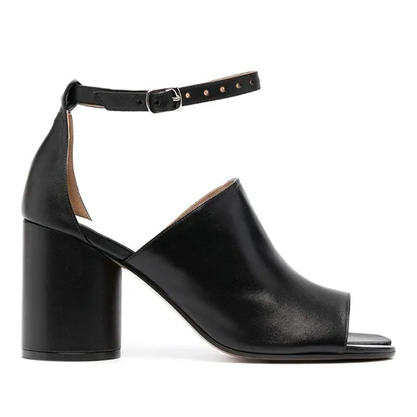 Giày Cao Gót Nữ Maison Martin Margiela Black Tabi Heeled Sandals Màu Đen - Giày - Vua Hàng Hiệu