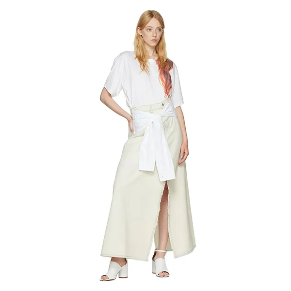 Giày Cao Gót Nữ Maison Martin Margiela White Tabi Heeled Sandals Màu Trắng - Giày - Vua Hàng Hiệu