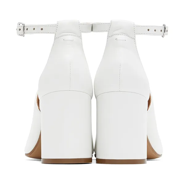 Giày Cao Gót Nữ Maison Martin Margiela White Tabi Heeled Sandals Màu Trắng - Giày - Vua Hàng Hiệu