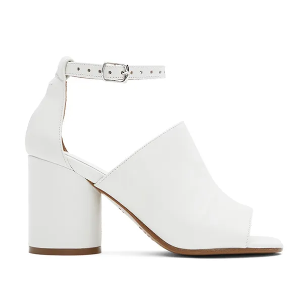 Giày Cao Gót Nữ Maison Martin Margiela White Tabi Heeled Sandals Màu Trắng - Giày - Vua Hàng Hiệu